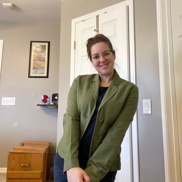 Vintage Jacob Connexion Ladies Size Med Long Sleeve Casual Office Jacket Pockets - Picture 2 of 16